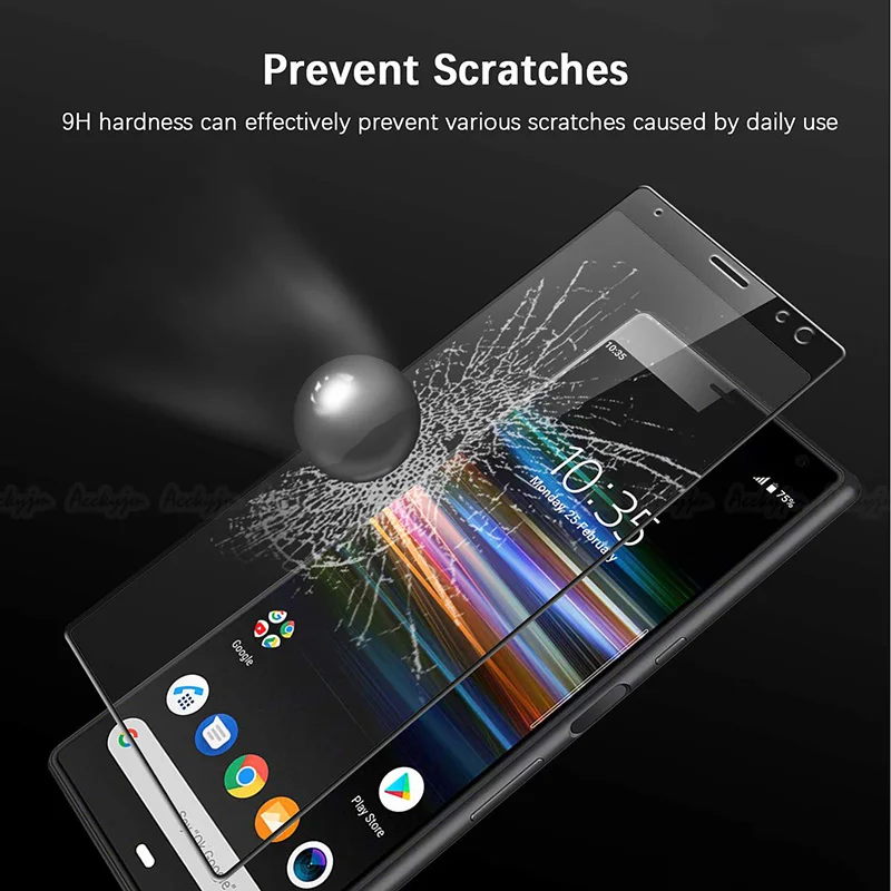 3D стекло для Sony Xperia 10 Plus закаленное полное покрытие Защита экрана 1 ii | Мобильные