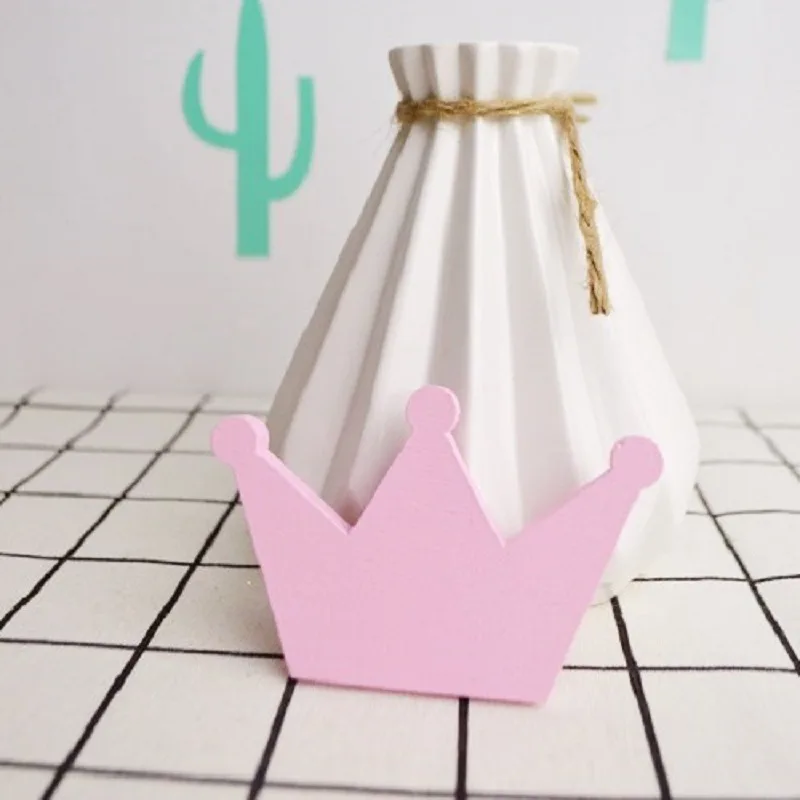 Симпатичные Корона деревянный крюк вешалки для детей украшение стены комнаты