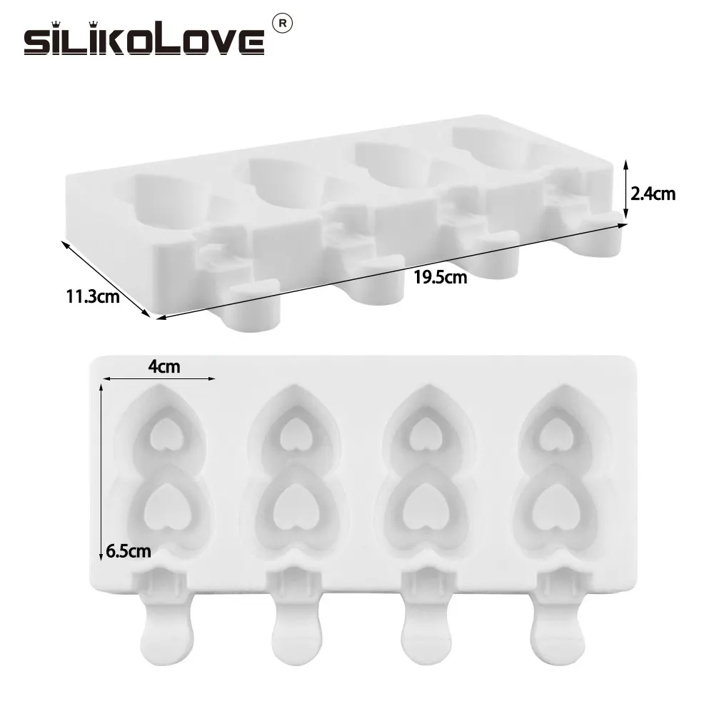 Силиконовые Формочки Для Мороженого SILIKOLOVE с 4 ячейками Детские формочки для