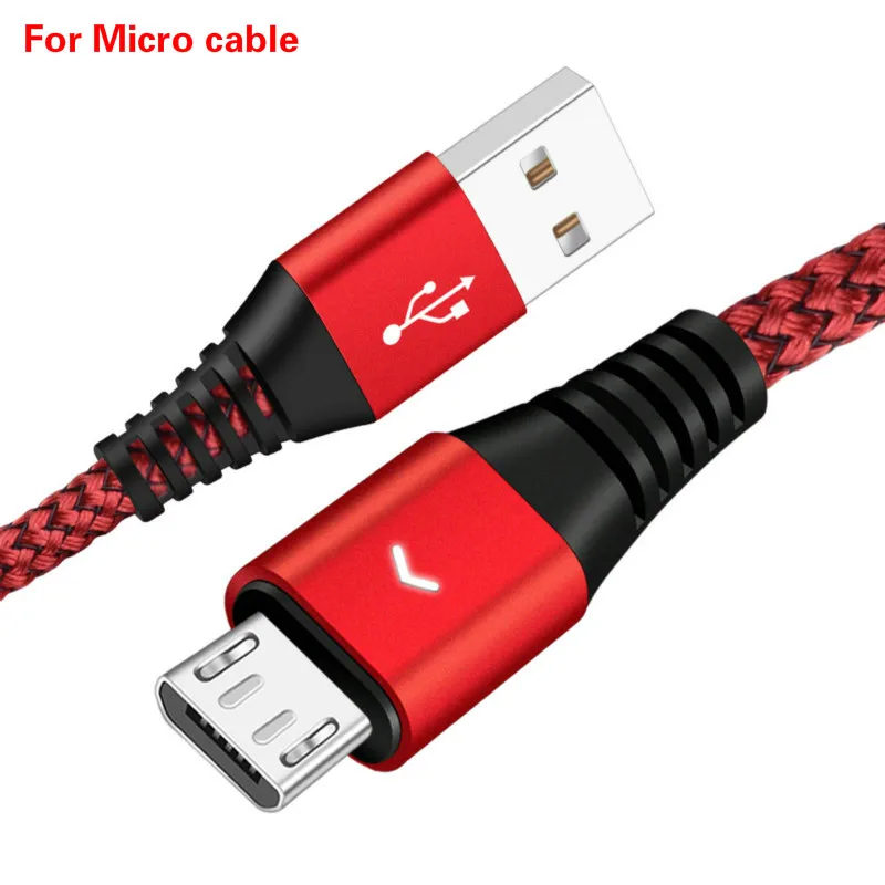 For Micro cable Usb-кабель 8Pin Micro USB type C зарядный кабель для iPhone X samsung S9 зарядный кабель Micro зарядный usb-шнур зарядный провод - Цвет: For Micro cable