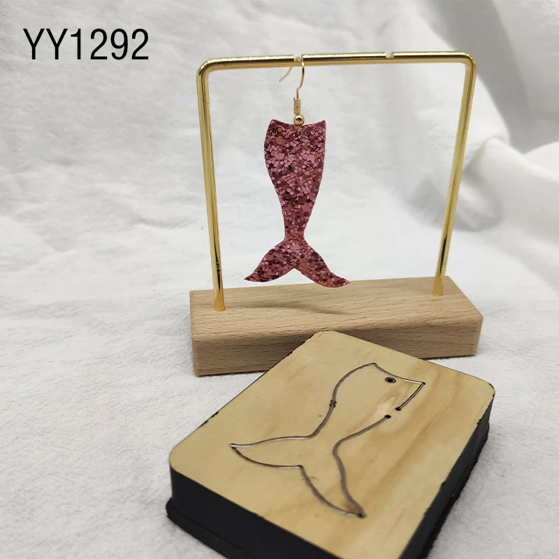 

Серьги в виде рыбьего хвоста YY1292, деревянный нож, штамп, подходит для рынка, универсальный ручной штамп для ножей