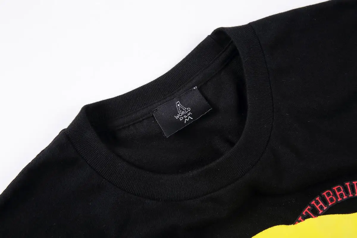 19SS Kanye ASTROWORLD футболка с граффити улыбающееся лицо CPFM.XYZ w. W.C.D футболки мужские