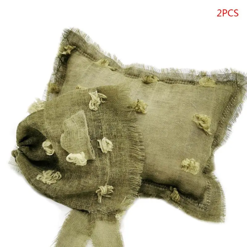 2 шт./компл. для малышей Аксессуары фотосъемки окрашенный вручную из хлопка и льна