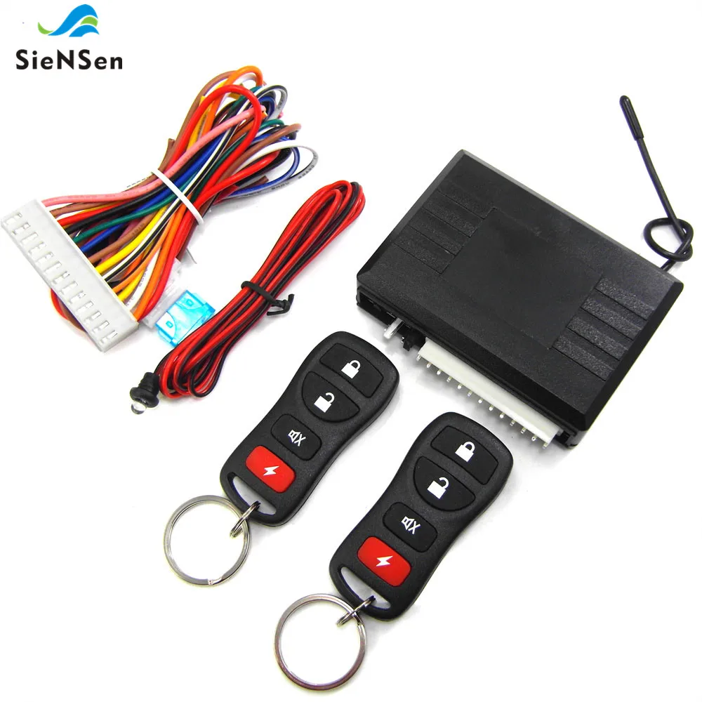 M616-8170 SieNSen Универсальный 1 комплект DC 12 В Автосигнализация дистанционный центральный замок двери автомобиля без ключа система ввода комплект с пультами и лезвием - Цвет: M616-8170