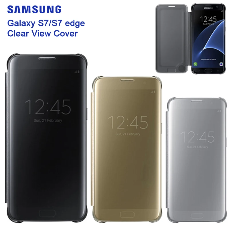 Funda inteligente Original para Samsung Galaxy S7, G9300, S7 edge, G9350, EF-ZG930, vista inteligente-0