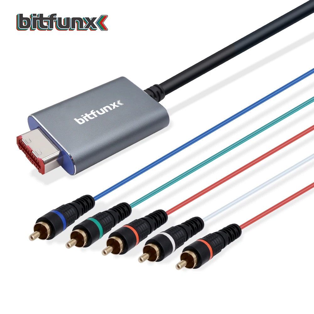 Bitfunx NGC Component Cable for Gamecube Nintendo 5RCA YPbPr Full Video and Audio Support Video Game Gaming Accessories