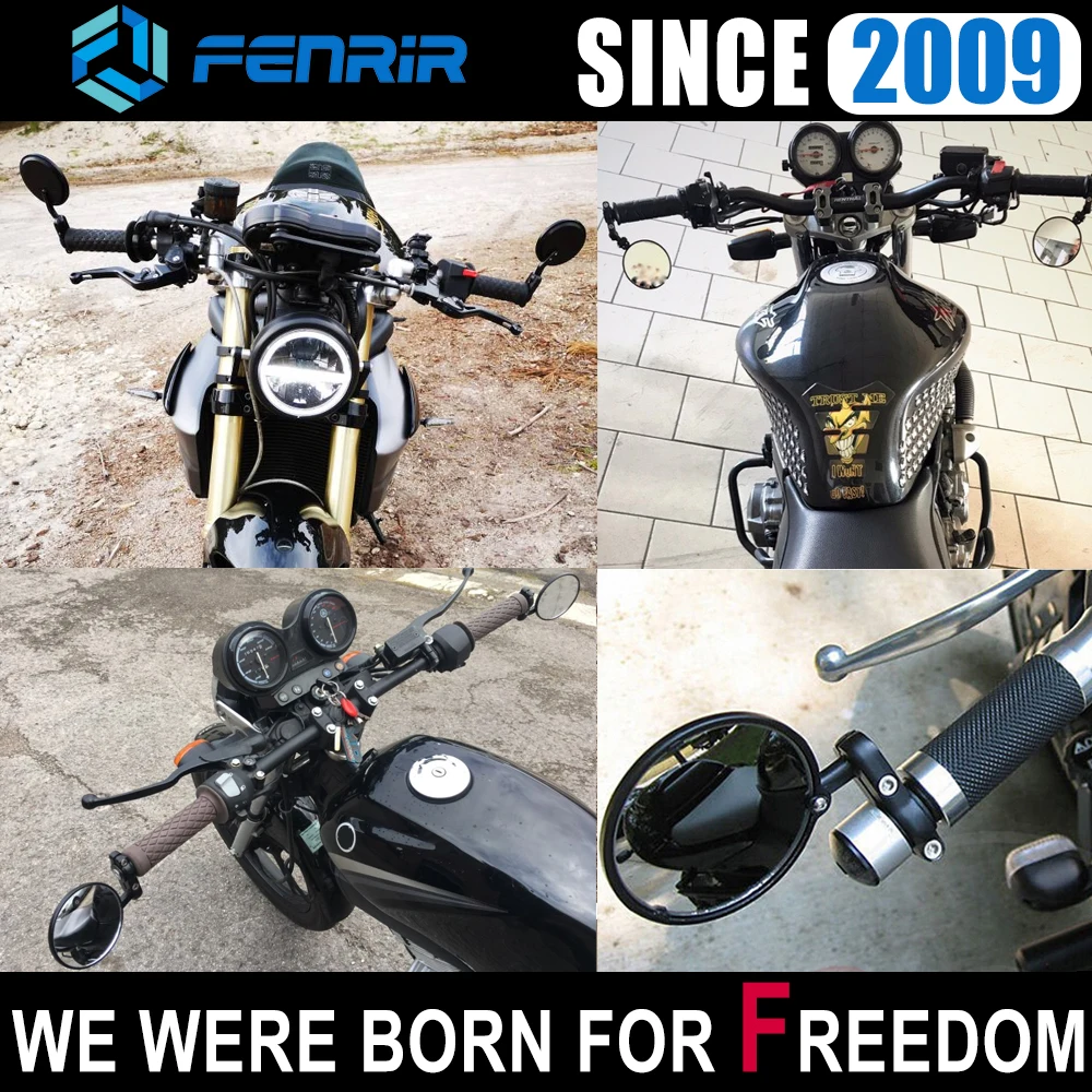 Зеркало заднее универсальное мотоциклетное с круглой ручкой для Honda Suzuki KTM Duke