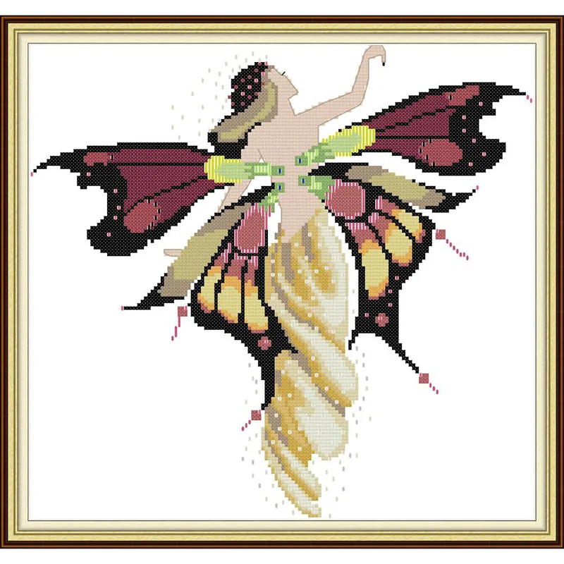 RA280 Everlasting love Butterfly сказочные китайские наборы для вышивки крестом экологический хлопок с печатью 11 DIY рождественские Свадебные украшения - Цвет: RA280