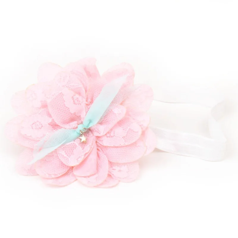 Кружевные цветочные Детские аксессуары для волос Принцесса маленьких девочек