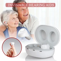1 pair new intelligent hearing aid rechargeable low noise wide frequency one click operation elderly in ear deaf hearing aids