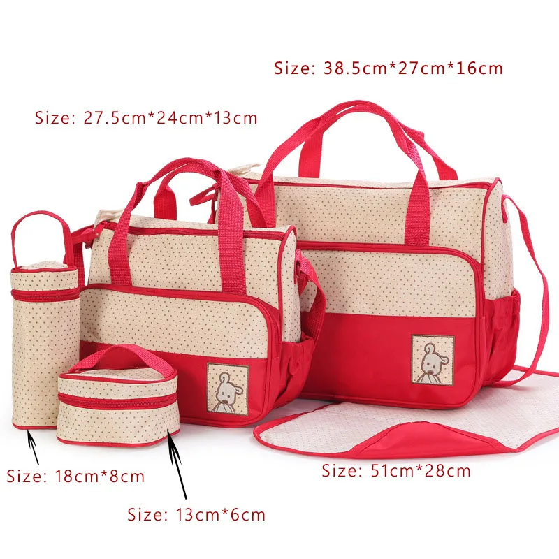 Red set Новые подгузники, модные женские дорожные сумки для младенцев, для кормящих мам, сумка luiertas на одно плечо, Детская сумка - Цвет: Red set