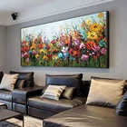 Винтажная Абстрактная Картина на холсте с цветными цветами, современные настенные картины, плакаты и принты для гостиной, домашний декор