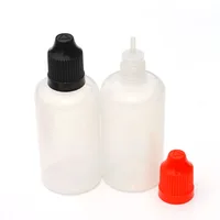 500pcs Soft Plastic Needle Bottle 50ml Squeeze PE Container with Childproof Cap Dropper Empty E Liquid Vials