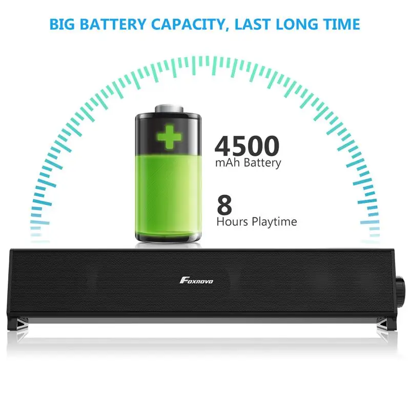 FOXNOVO Bluetooth 20 Вт 818 Смарт ТВ звуковая панель BT беспроводной динамик сабвуфер для