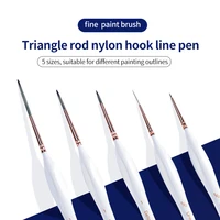 5pcsset wolf hair hook line detail pen soft brush pen for watercolor oil painting ultra fine hand painted pen art supplies