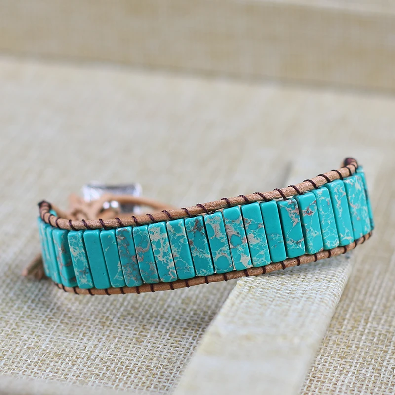 Натуральный камень темные зеркальные бусины кожаный браслет Парные браслеты