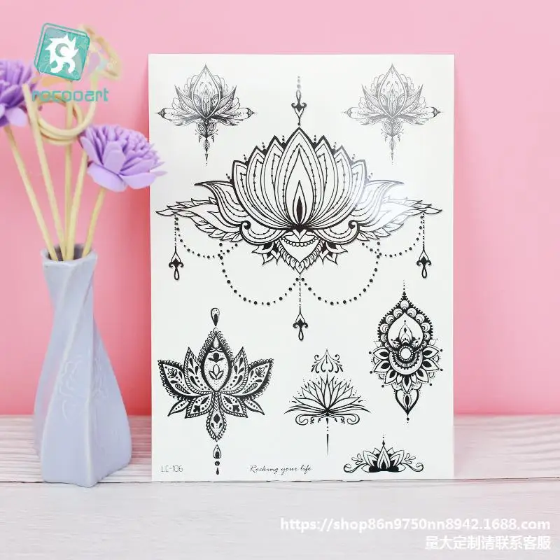 Тату-наклейка временная для йоги лотоса Тотем | Красота и здоровье
