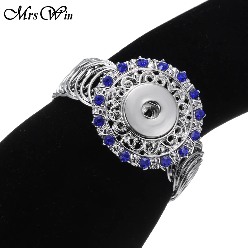 Серебристые браслеты с кнопками браслет 18 мм кнопки ювелирные изделия кристалл