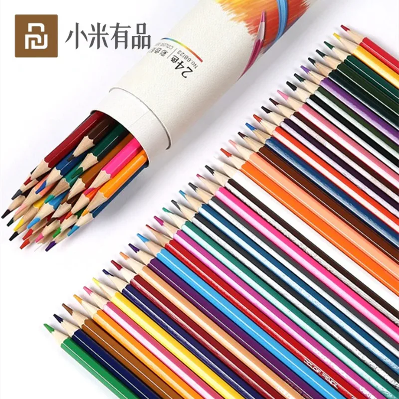 

Youpin Deli Colour Pencil 48 Colors with Pencil Sharpener Kid Student Profesional Art Painting Portray School Supplies Gift