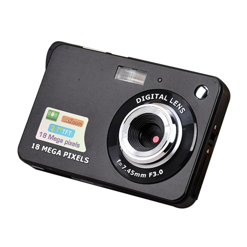 2 7 дюймов TFT ЖК-дисплей 18MP 720P 8x зум HD Цифровая камера Анти-встряхивание