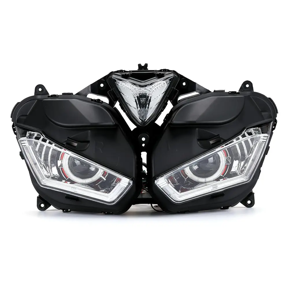 ملاك العين العارض العلوي لياماها YZF R25 R3 دراجة نارية المصباح شيطان العين HID ل YZF-R25 R3 HID الملاك العين 2013-2017