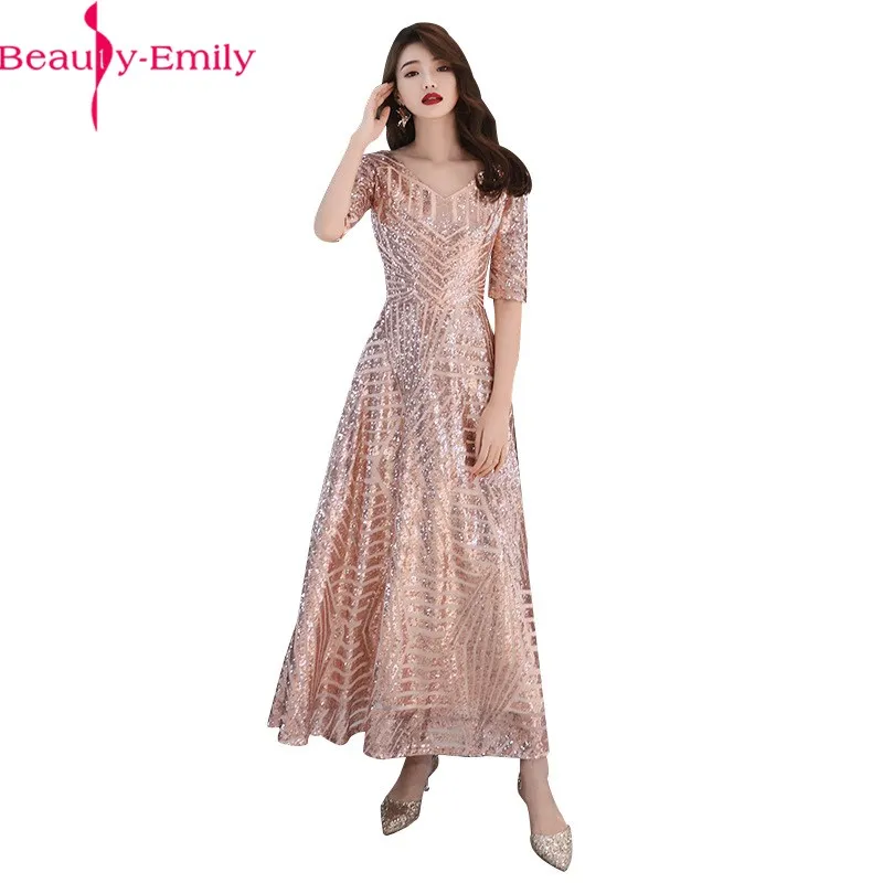 Женское длинное вечернее платье на молнии с V образным вырезом|Вечерние платья| |