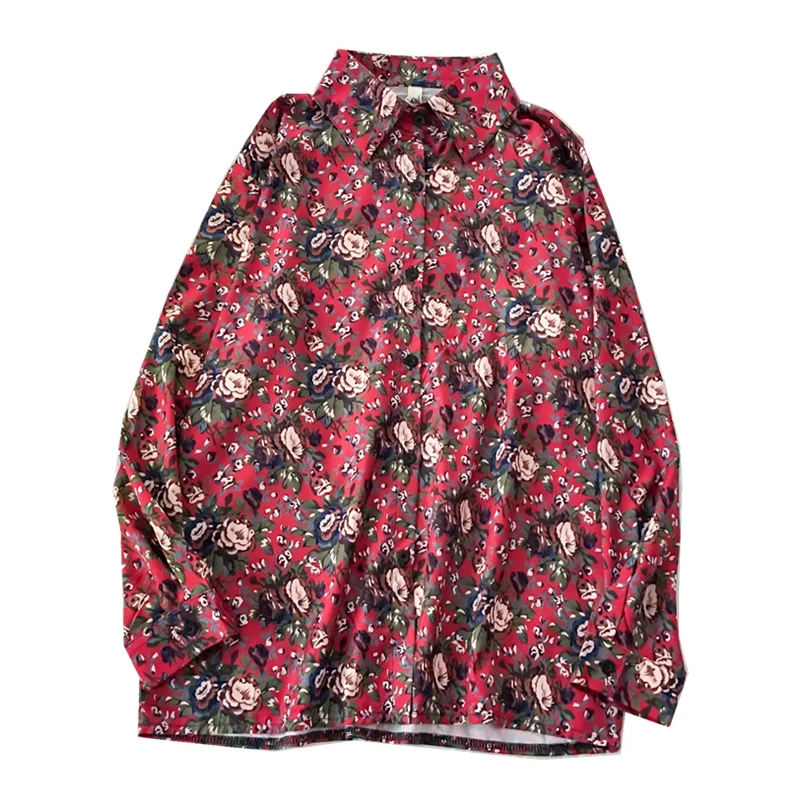 Женская блузка с цветочным принтом повседневные Осенние Топы 2020 женская рубашка