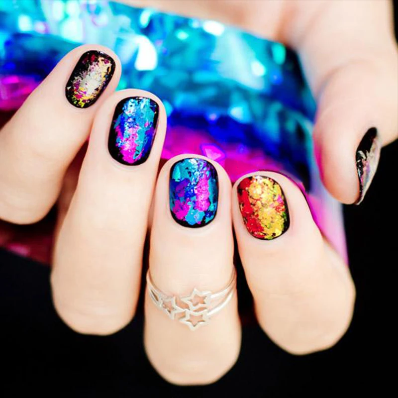 Золотые листы 14 см синяя Золотая фольга бумага для искусства и рукоделия