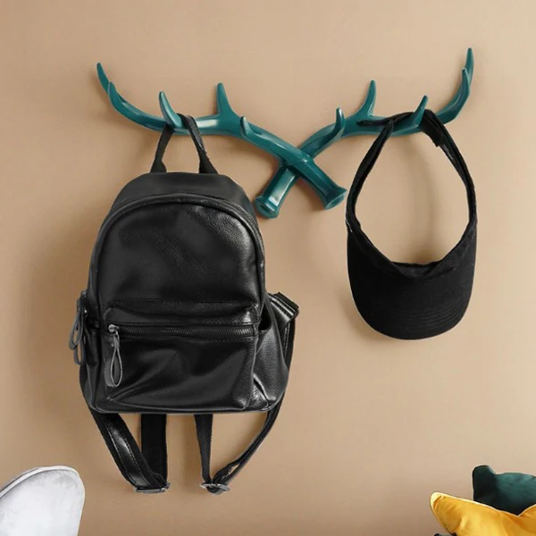 

Antler Hook Wall Decoration Coat Hook Creative Bedroom Entrance Door Wall Key Hook Wall Hanging Hook-Black