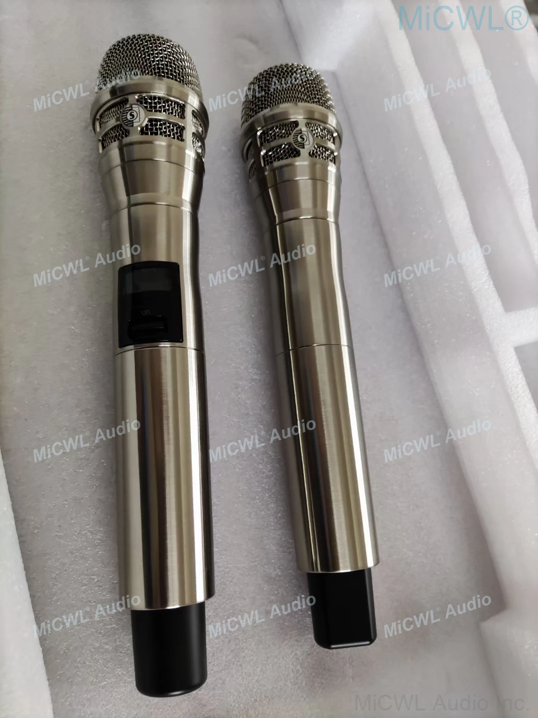 MiCWL AD4D Dual KSM8 Ручной беспроводной аудио микрофон UHF истинное разнообразие сцены