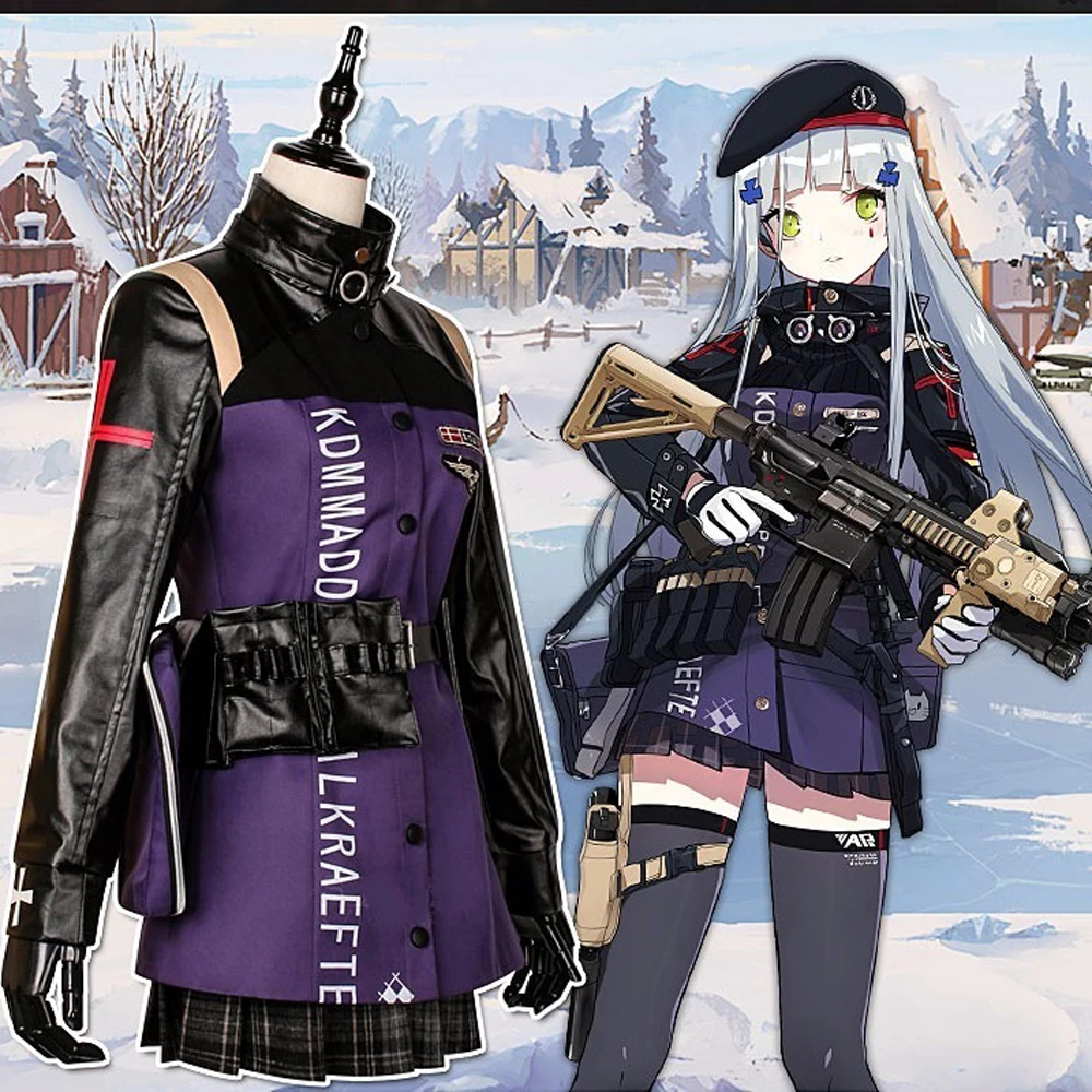 VEVEFHUANG настраиваемые девушки Передняя линия HK416 фиолетовый боевой Unifrom косплей