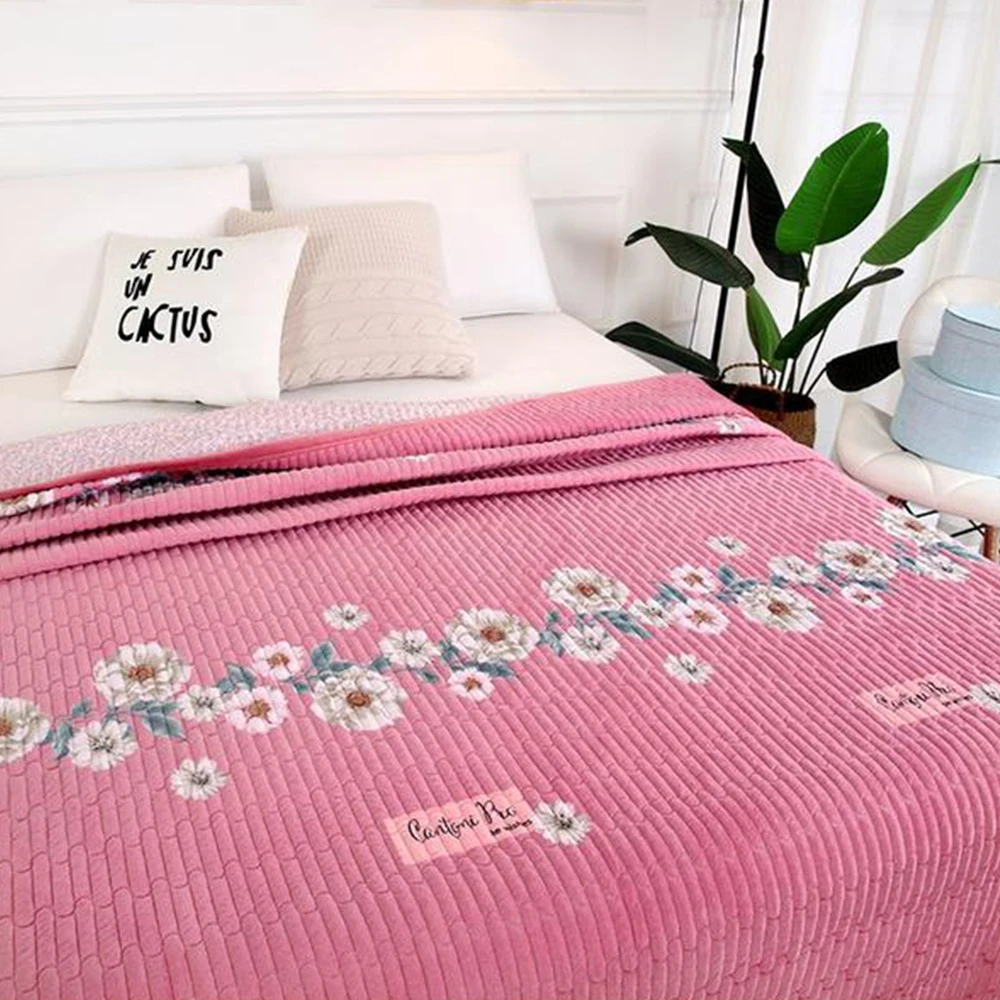 Скандинавский плед для квилтинга теплый мягкий Хрустальный бархат Королевский