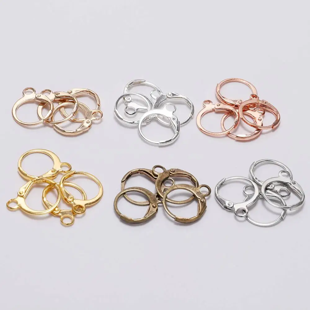 40pcs(20pairs) Copper Stainless Steel Circle Earrings Hook for DIY Making Jewelry Findings | &amp Components