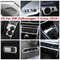 dashboard ac air glove box sequin gear shift cover trim stainless steel accessories for vw volkswagen t cross t cross 2019 2022