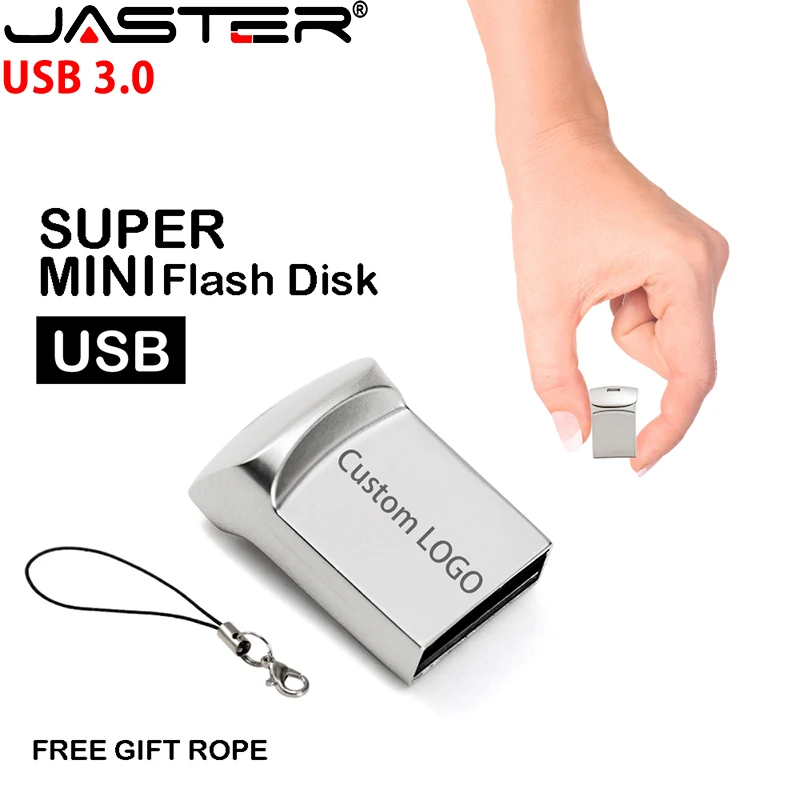 

USB-флеш-накопитель JASTER, металлический мини-флеш-накопитель USB 3,0, 4 ГБ, 8 ГБ, 16 ГБ, 32 ГБ, 64 ГБ, персонализированная USB-карта памяти, U-диск с логотип...