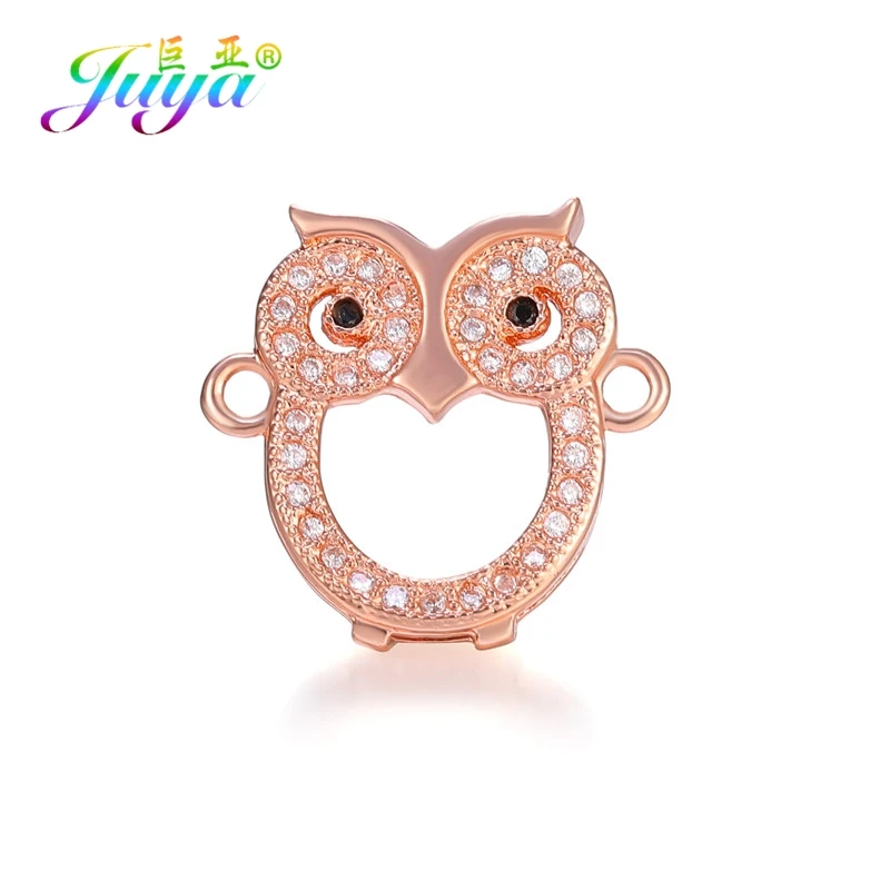 Rose Gold Juya DIY Ювелирные компоненты поставки кубического циркония Дракон Цветок Хамса Разъем аксессуары для женщин серьги браслет Изготовление - Цвет: Rose Gold