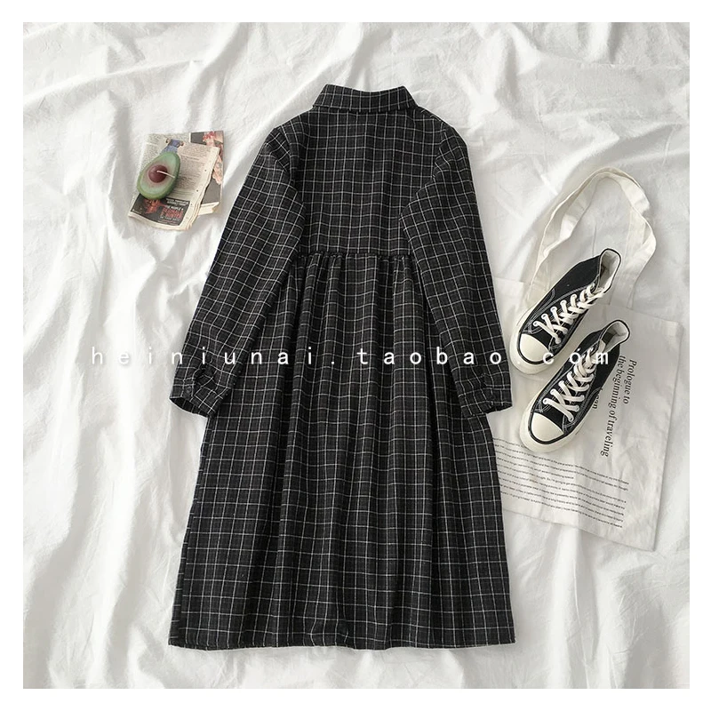 Платье женское с высокой талией и длинным рукавом | Женская одежда