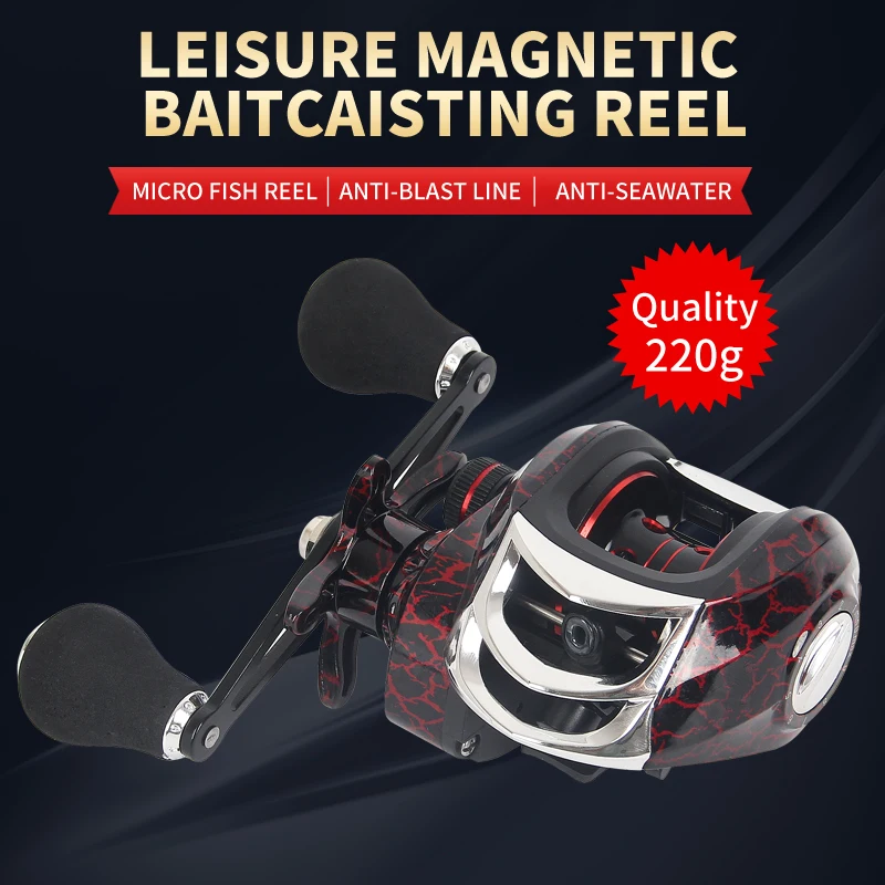 

Fishing Gear Baitcasting Reel Summer Running River Fishing Rod Reel Anti Blast Line 7.2:1 Gear Ratio 220g 18+1BB Sea Fishing Kit