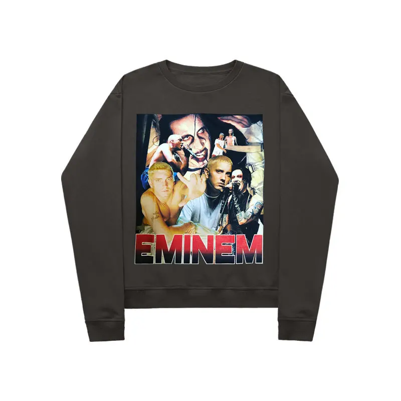 Round neck pullover spoof hophip personality Eminem Amm Marilyn Monson printed streetwear print fabric Unisex |