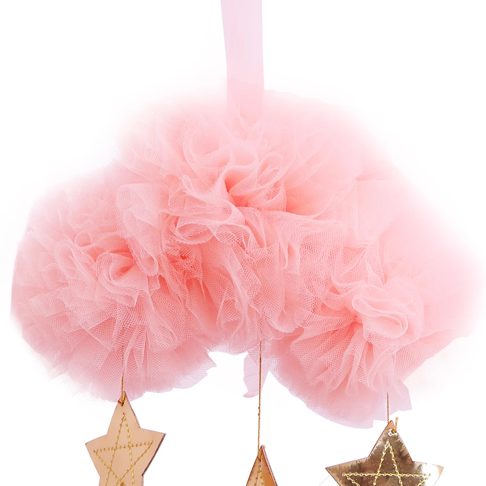 Подвесное украшение в виде облаков и звезд для детской комнаты ручная работа