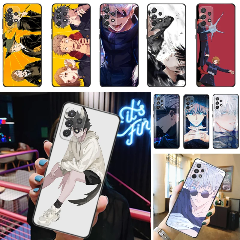 

Jujutsu Kaisen Yuji Itadori Fushiguro Megumi Sukuna Satoru Gojo Phone Case For Samsung Galaxy A52 4G 5G A72 Cases Carcasa Coque