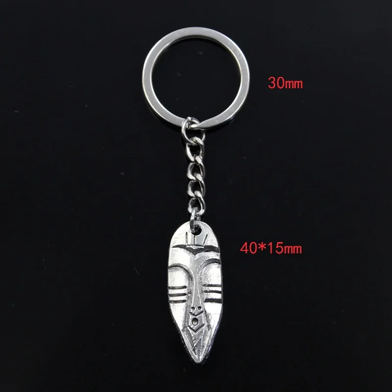 Горячая Мода Tiki Tribal Mask Dagger 40x15 мм подвеска 30 брелок серебряного цвета мужской