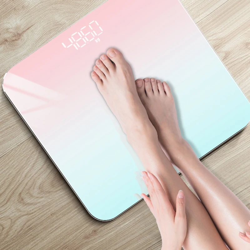 

Bathroom Body Floor Scales Glass Smart Electronic Scales USB LCD Display Body Weighing Digital Body Weight Scale