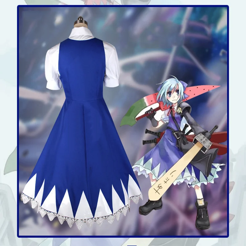 

Anime Toho Project Cosplay Costumes Cirno Cosplay Costume Halloween Carnival Party Women Game TouHou Project Cosplay Costume