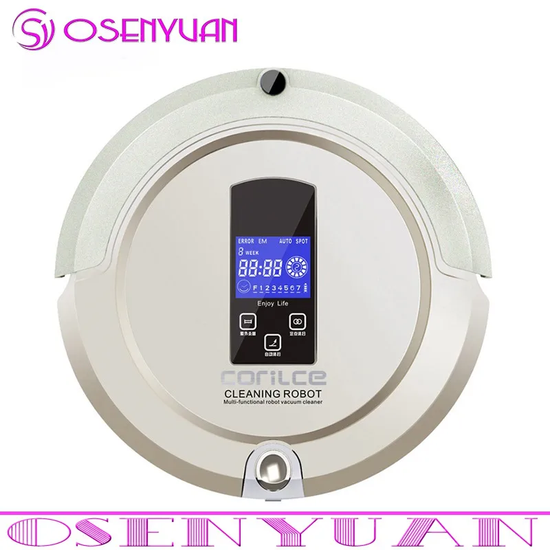 Робот пылесос с ЖК дисплеем для умного автоматического подметания пыли|Пылесосы|