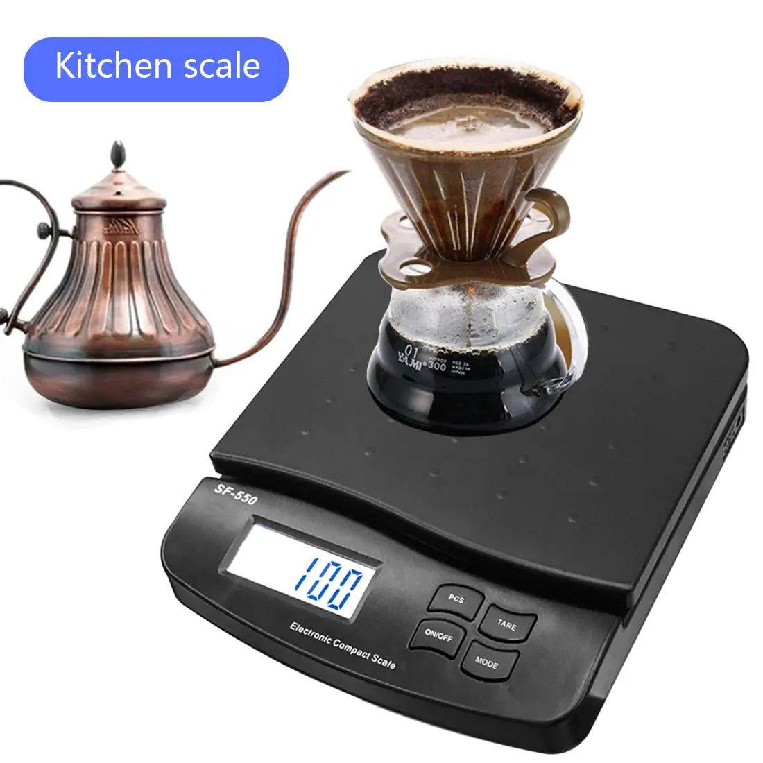 

2021Hot Selling Digital Postal Shipping Scale Electronic Postage Weighing Scales with Counting Function 25kg/1g 55lb