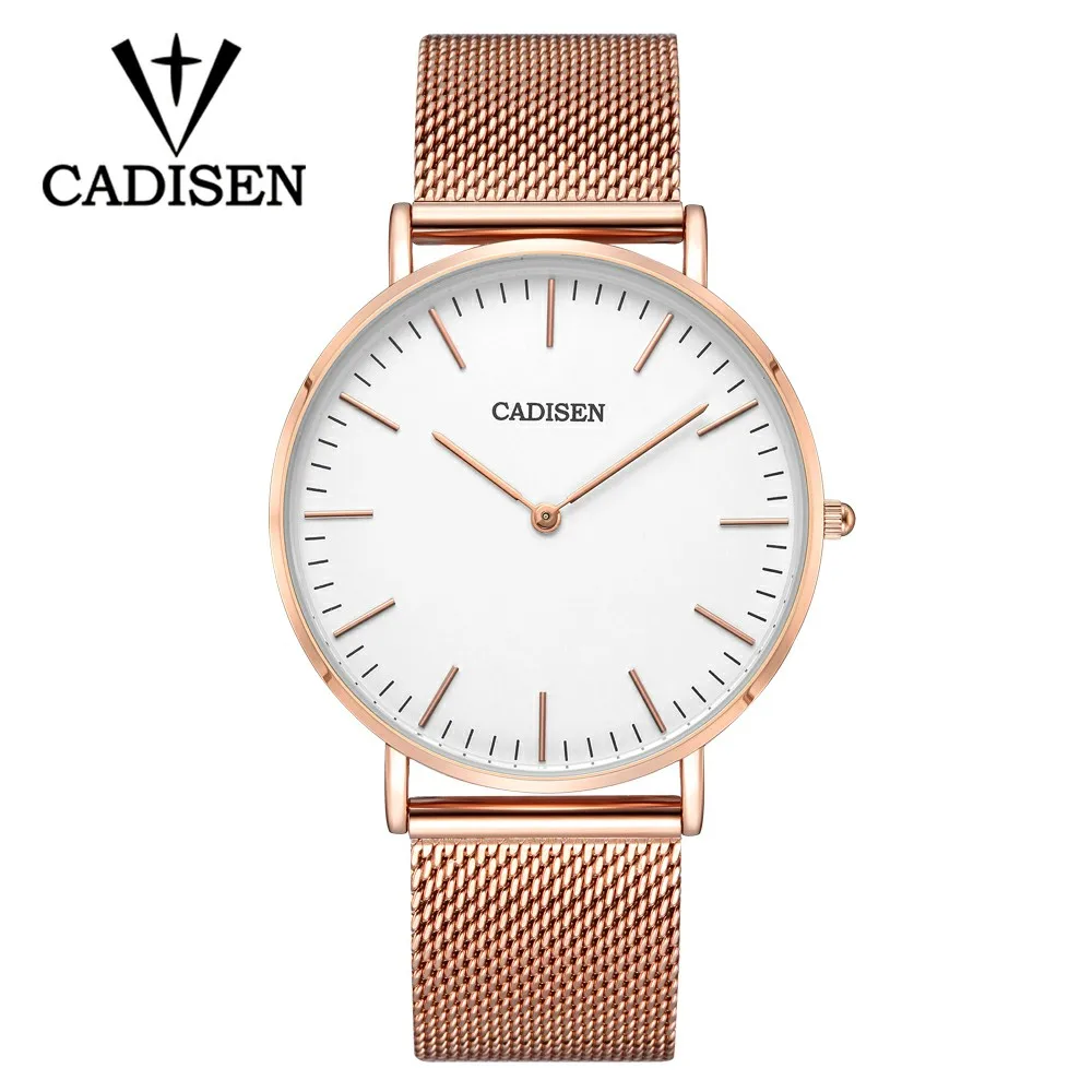 CADISEN мужские часы ультра тонкие простые модные деловые кварцевые для отдыха