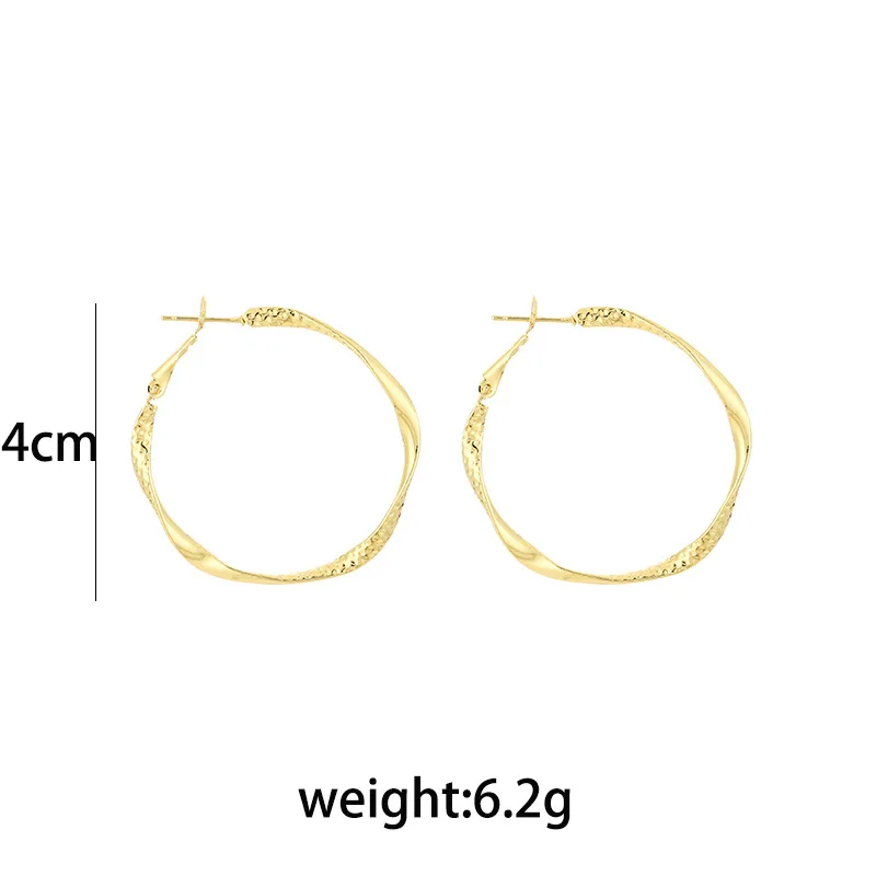 

Big Ear Ring Alloy Earrings New Simple Ins Cold Wind Earrings Net Red Temperament Personality Ladies Banquet Accessories
