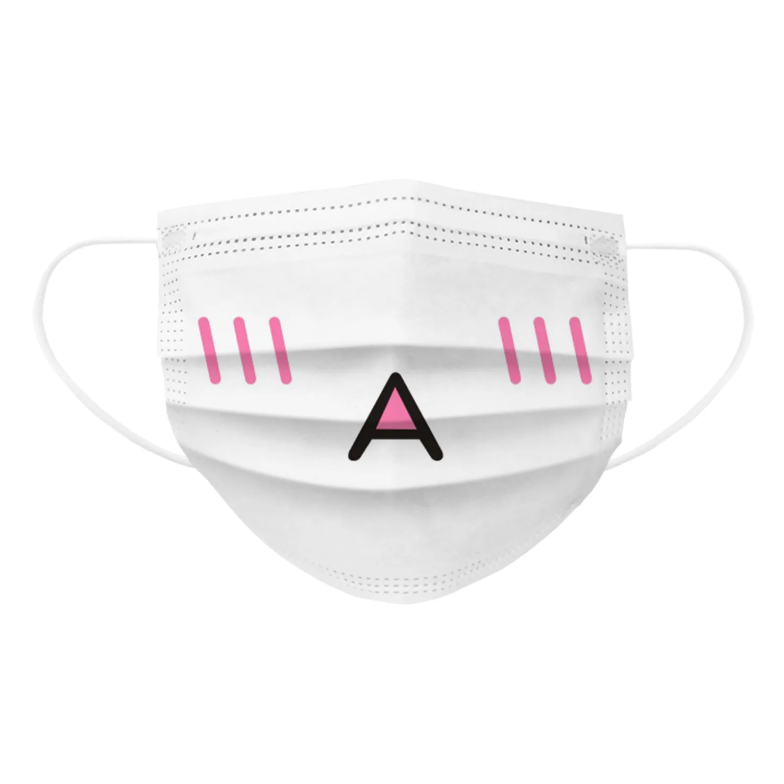 

10pcs Funny Print Mask Adult Disposable Face Masks Mascarillas Masque Unisex 3-layer Face Masks Masque Adulte