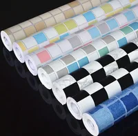 PVC vinyl self-adhesive wallpaper kitchen bathroom toilet restaurant waterproof wall sticker mosaic tile sticker 10M film